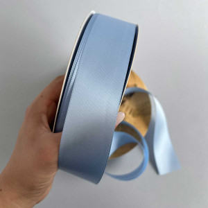 Лента атлас Ding Xin 4 см * 90 м - #0333 Голубой Небесный. Photo 2